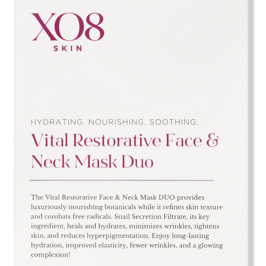 xo8 vital Restorative face & neck mask duo